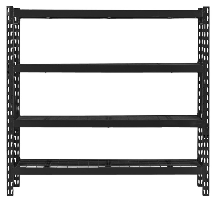 Stålreol 4 hyller svart 196 x 183 x 61 cm - Probuilder